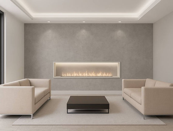 Light Venetian Plaster Living Room